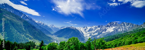 Beautiful landscape view of Pahalgam, Jammu and Kashmir, India
