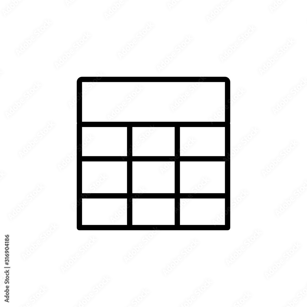 table icon design line style. Perfect for application, web, logo and presentation template