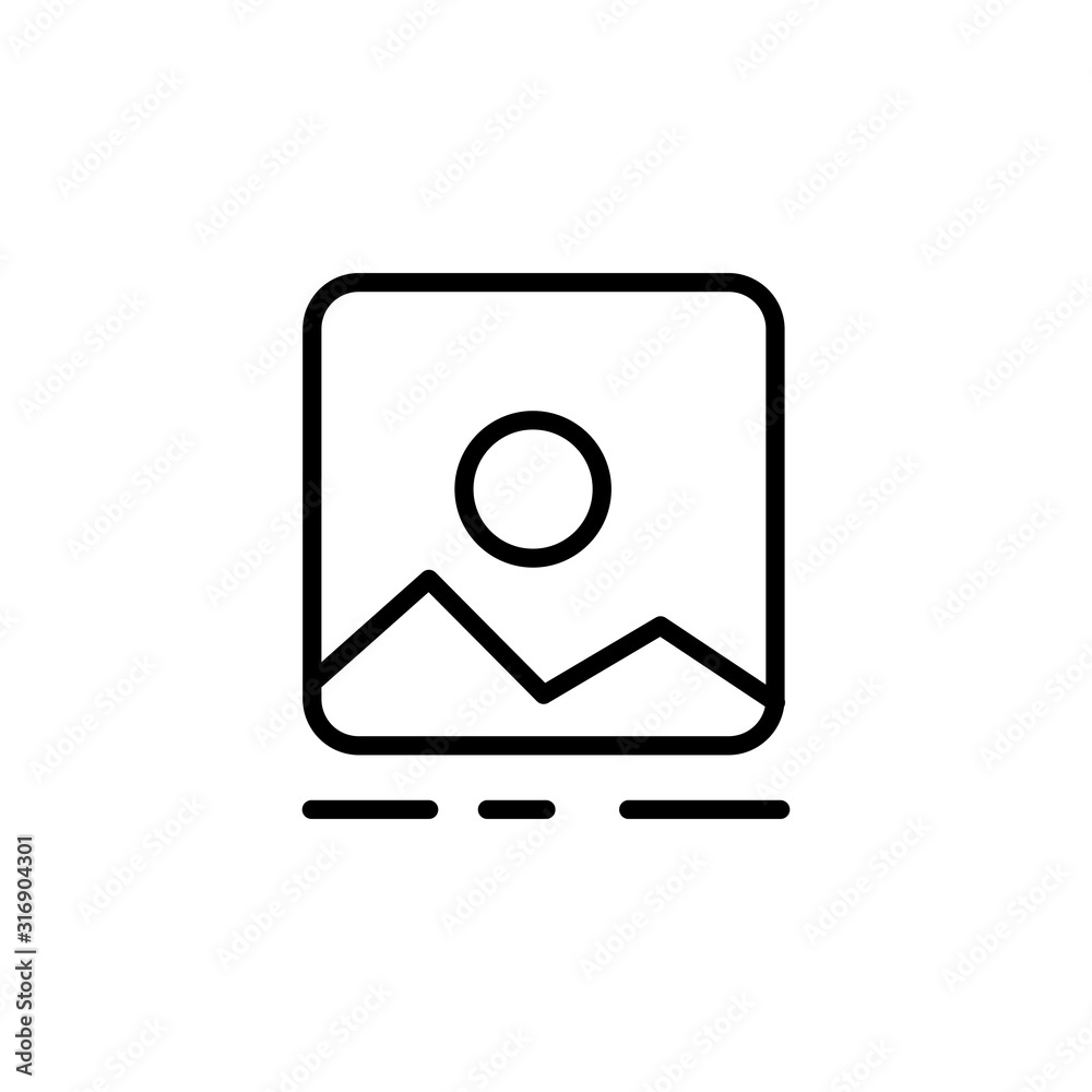 add caption image icon design line style. Perfect for application, web, logo and presentation template add caption image icon design line style. Perfect for application, web, logo and presentation template