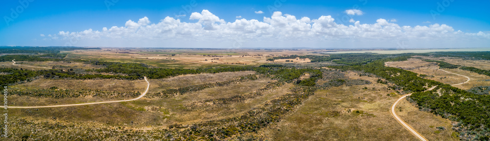 Wide aerial panorama of Canunda, South Australia
