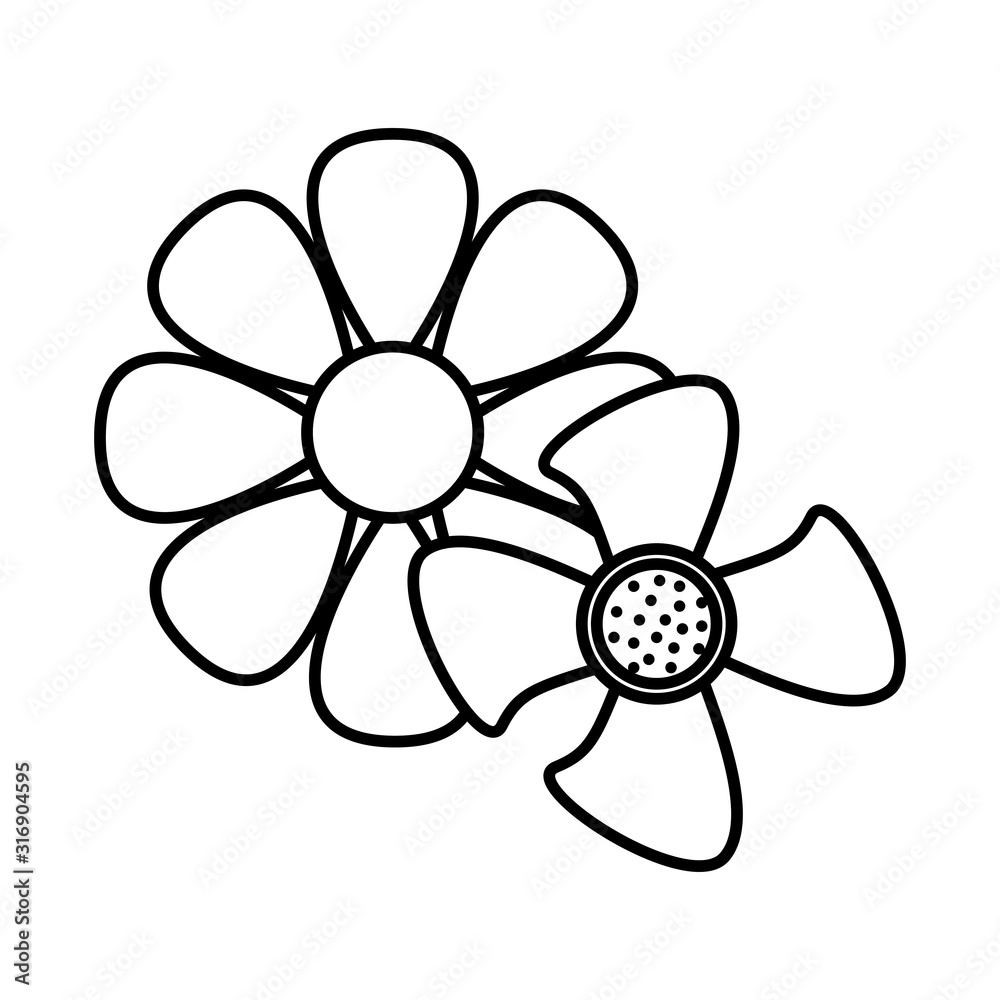 beautiful flowers plants isolated icon beautiful flowers plants isolated icon