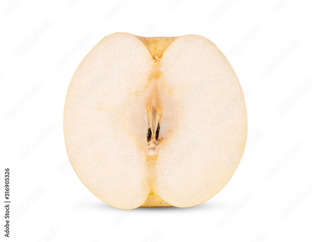 Yellow pear fruit isolated on white background Yellow pear fruit isolated on white background