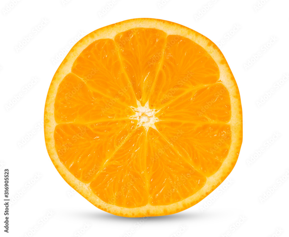 Slice of orange isolated on white background Slice of orange isolated on white background