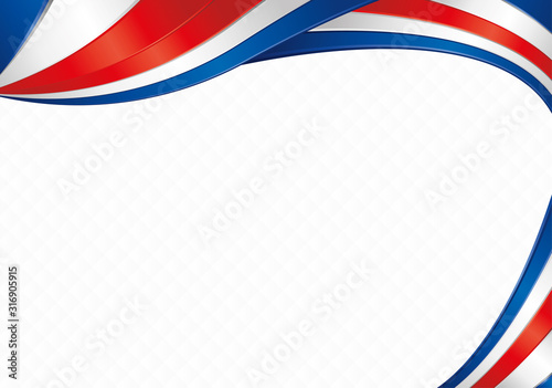 Abstract background with shapes with the colors of the flag of Costa Rica to use as Diploma or Certificate