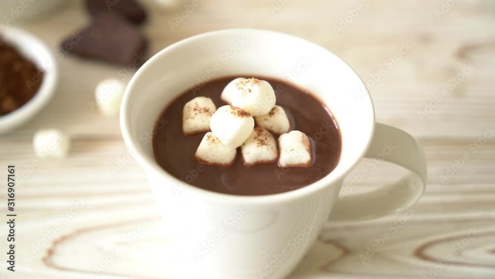 hot chocolate cup with marshmallows hot chocolate cup with marshmallows