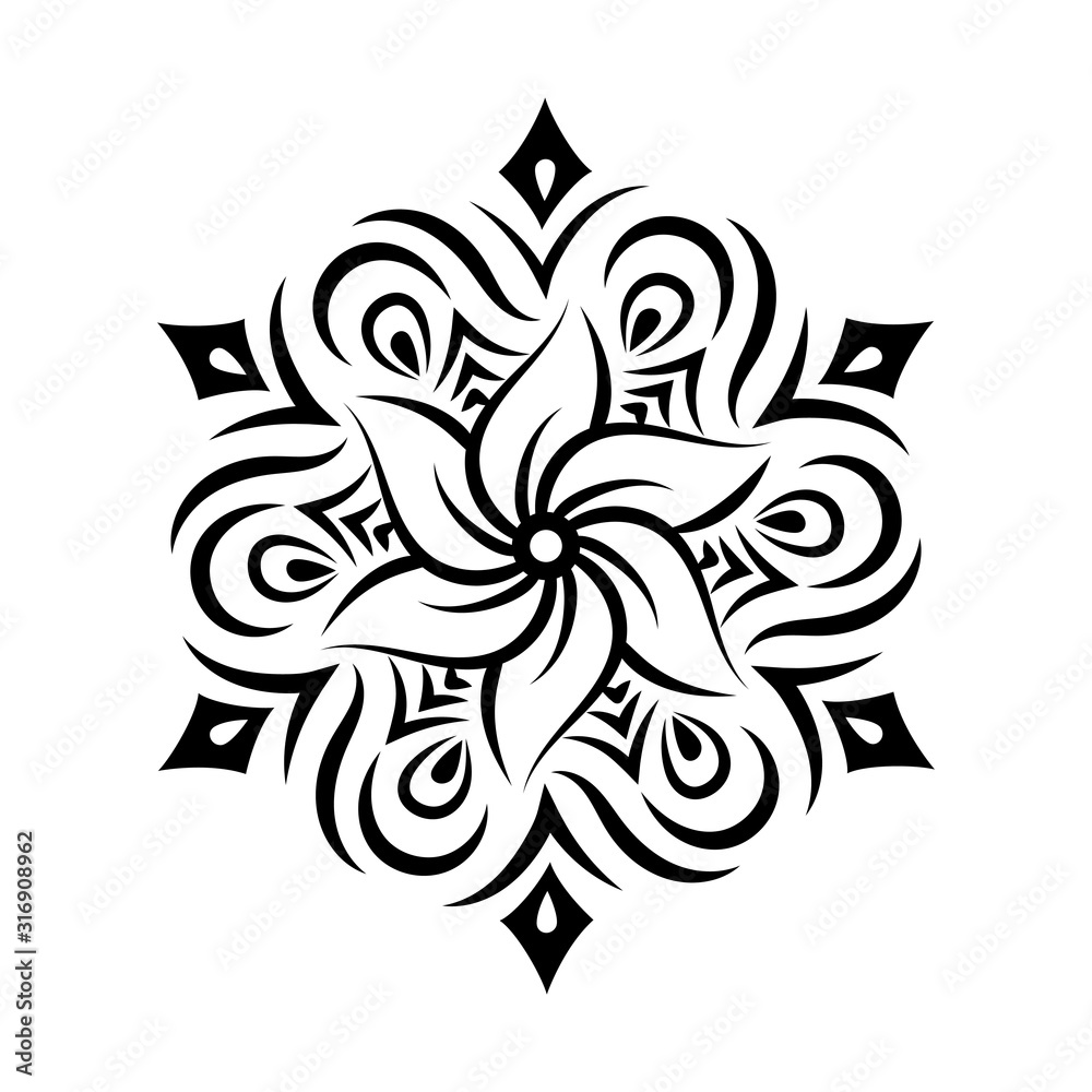 Fototapeta premium Simple flat illustration mandala design