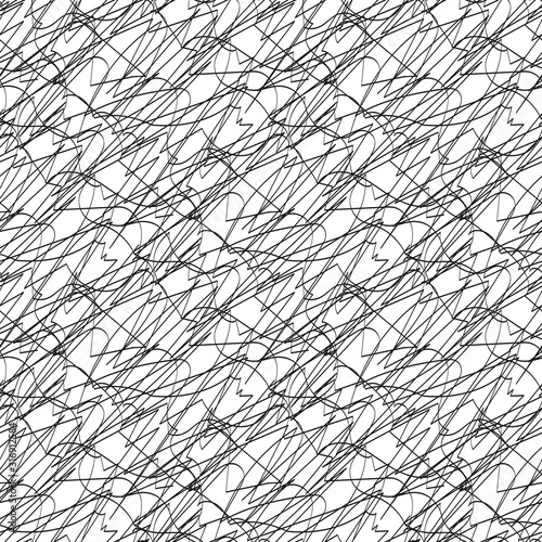 Texture with parallel lines seamless of different lengths and thicknesses, abstract geometric pattern. Black and white vector illustration, design element for backgrounds, patterns. 