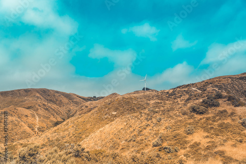 Landscape of Wellington, New Zealand; Scenic view from Makara beach photo