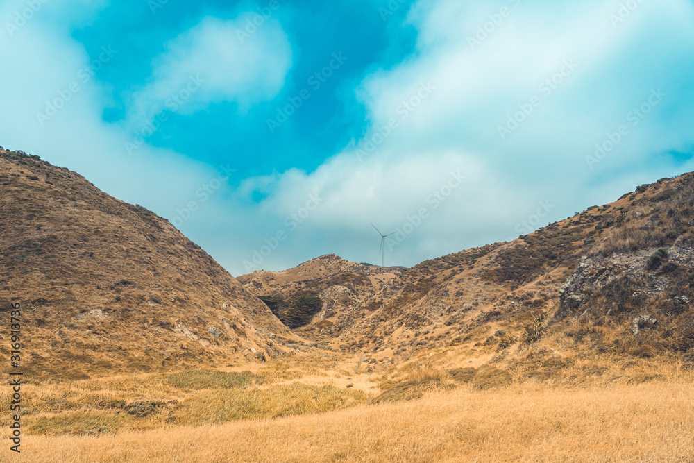 Landscape of Wellington, New Zealand; Scenic view from Makara beach