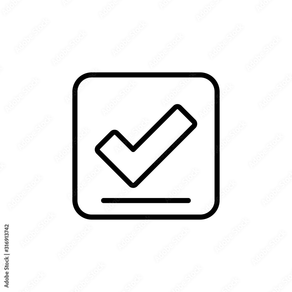 approve icon design line style. Perfect for application, web, logo and presentation template approve icon design line style. Perfect for application, web, logo and presentation template