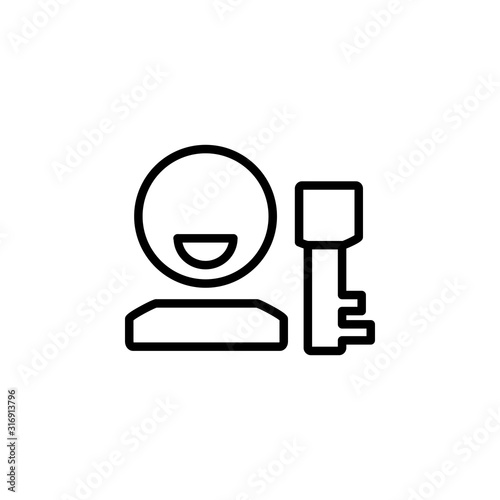 privacy mode icon design line style. Perfect for application, web, logo and presentation template