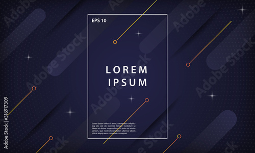 Modern abstract minimal dark blue and orange geometric background. Gradient dynamic shape element composition for business, cover, template, texture, banner, corporate, flyer and magazine.