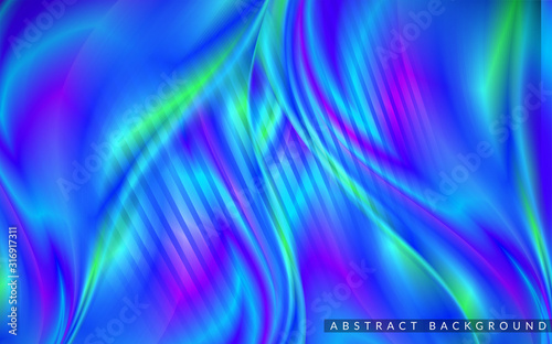 Dynamic fluid colorful molecule with abstract style background design.