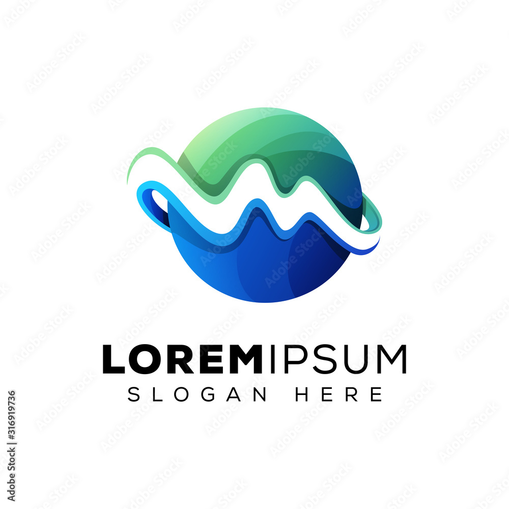 abstract circle letter M logo design vector template abstract circle letter M logo design vector template