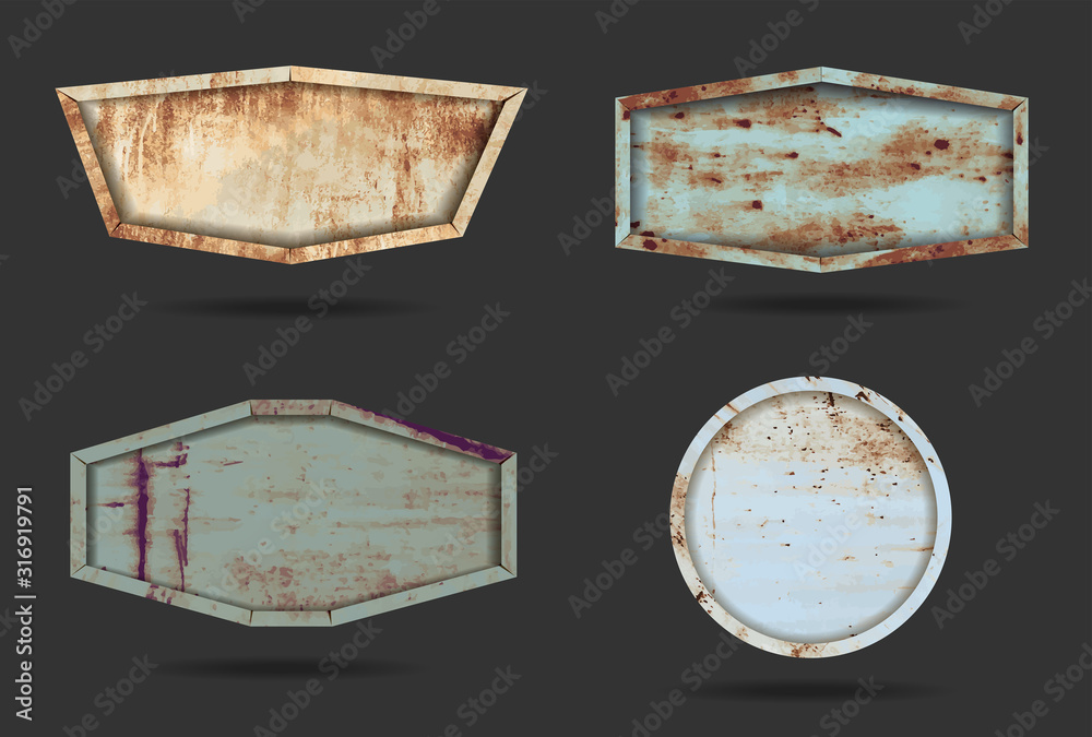 Vector metal sign plate texture background