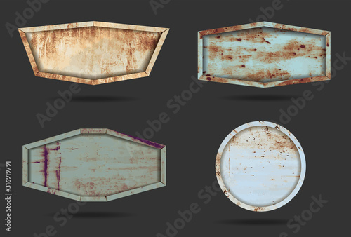 Vector metal sign plate texture background