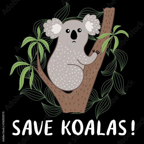 Save koala from forest fire