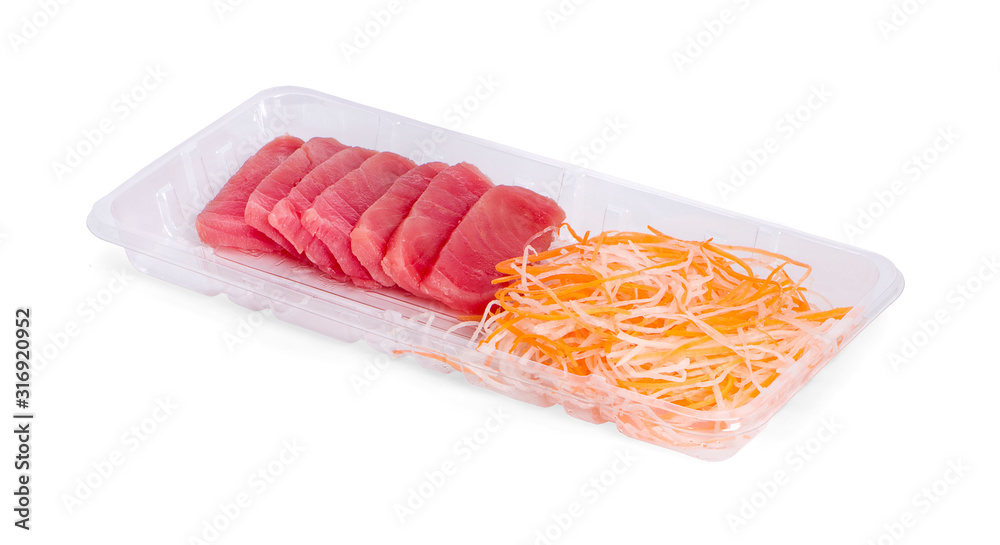 Raw tuna fish an isolated on white background Raw tuna fish an isolated on white background