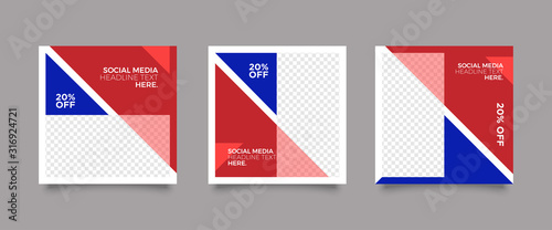 Modern promotion square web banner for social media mobile apps. Elegant sale and discount promo backgrounds for digital marketing 