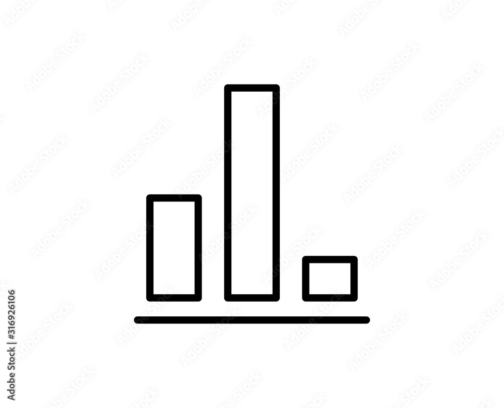 Graph chart line icon Graph chart line icon