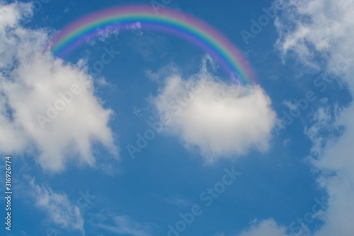 Fantasy rainbow on background and wallpaper Rainbow and sky background