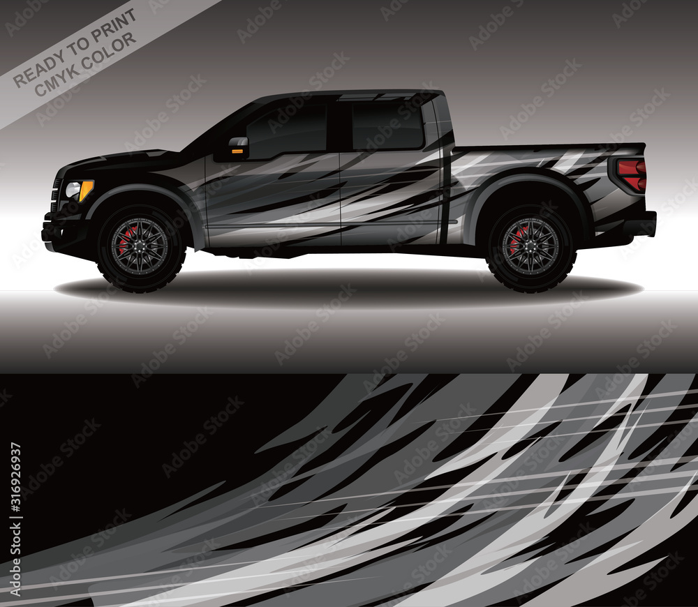 Car wrap decal design vector, custom livery race rally car vehicle sticker and tinting. Car wrap decal design vector, custom livery race rally car vehicle sticker and tinting.