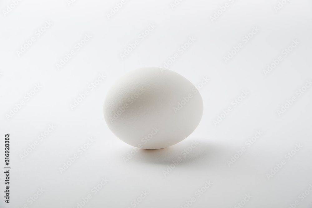 Chicken egg on a white background Chicken egg on a white background