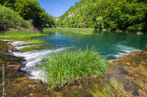 Small cascades on the Korana River  Croatia