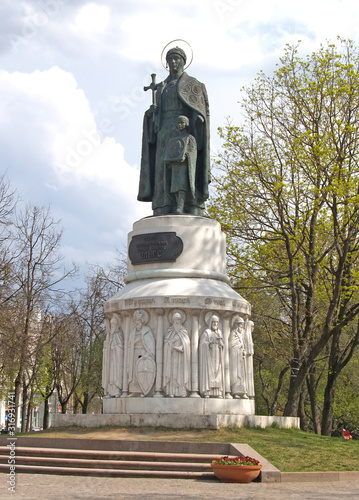 PSKOV, RUSSIA - MAY 08, 2010: Monument to Princess Olga in the city square