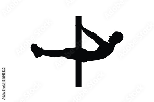 A sport man taking physical activity, street workout training