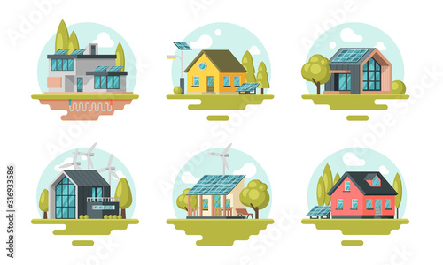 Real Estate Vector Set. Residential Property Advertising Concept