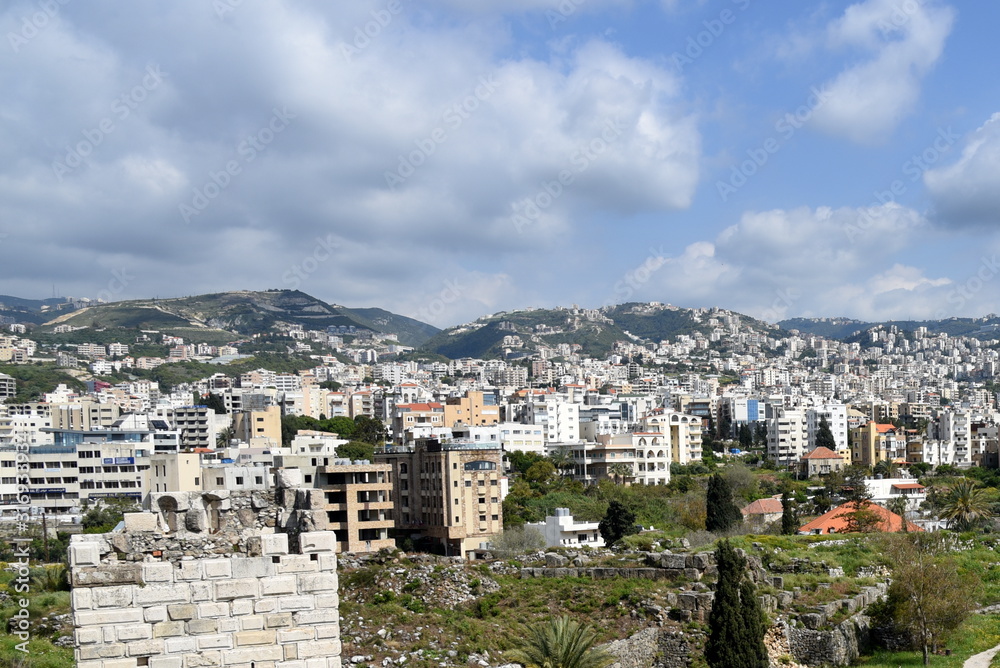 Panorama des Stadtgebiets von Byblis 