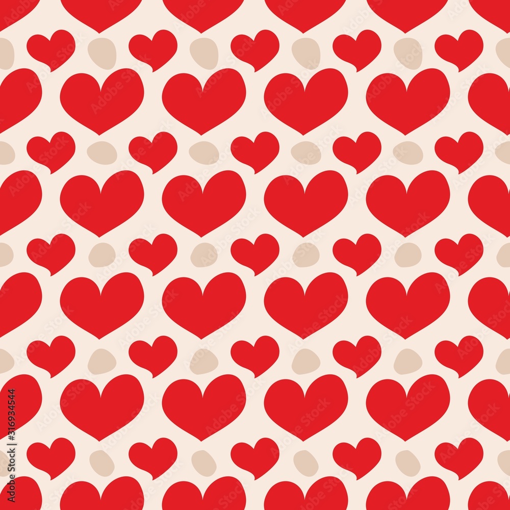 Seamless pattern with figures of hearts. Abstract romantic background for textile, fabric, design, web. Seamless pattern with figures of hearts. Abstract romantic background for textile, fabric, design, web.