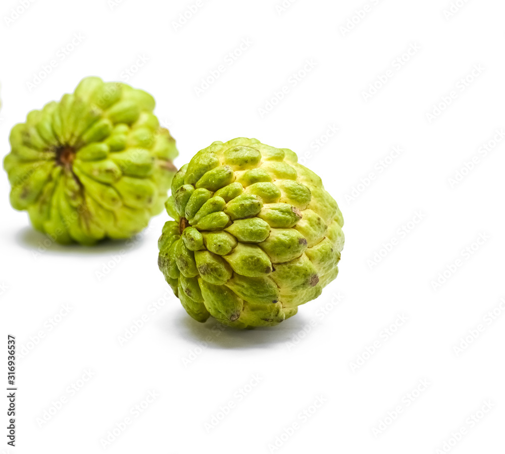 Custard Apple isolated on white background Custard Apple isolated on white background