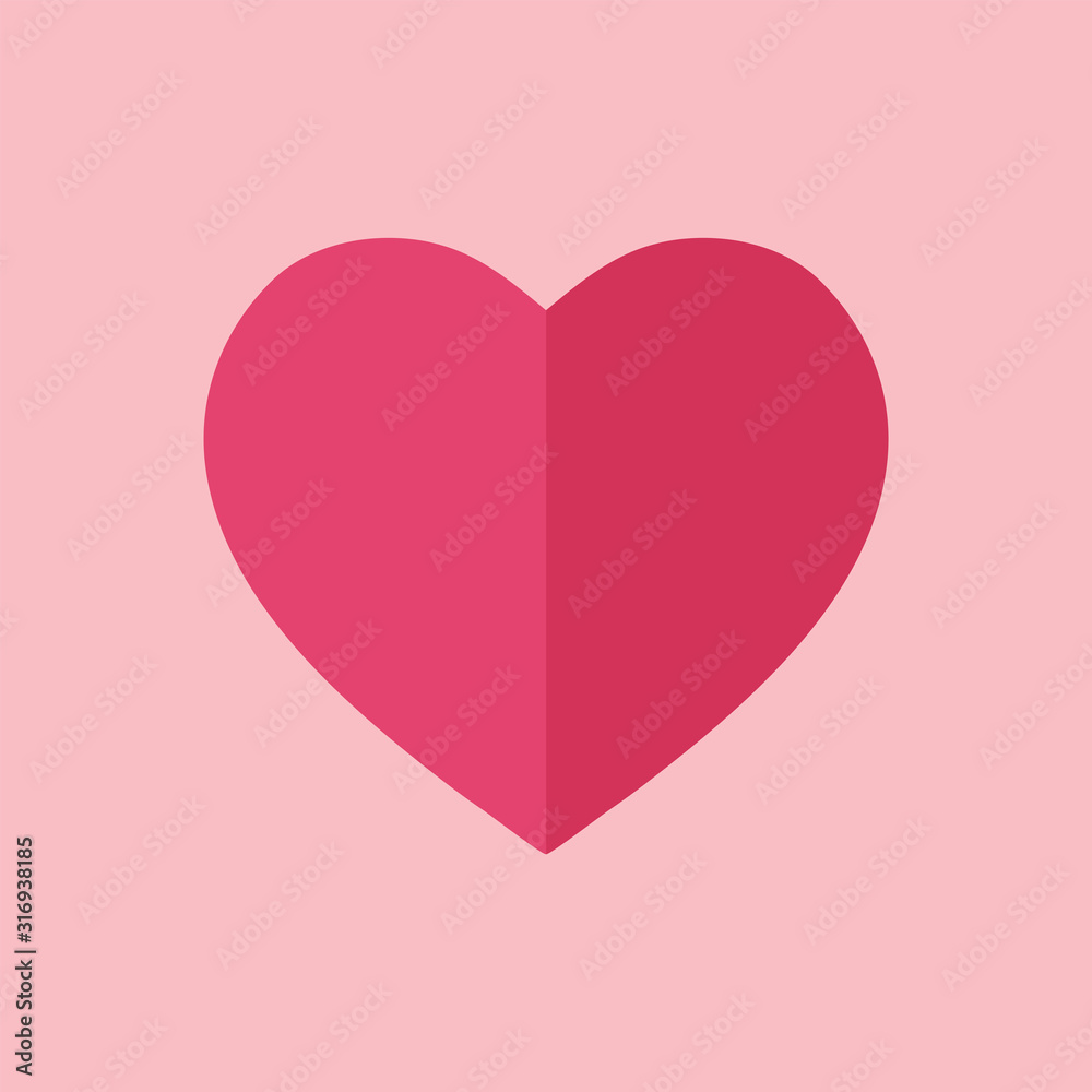 Heart Icon Vector. Perfect Love symbol. Valentine's Day sign. Flat style for graphic and web design. heart vector icon. heart design. colored collection. heart concept. Logo element illustration.