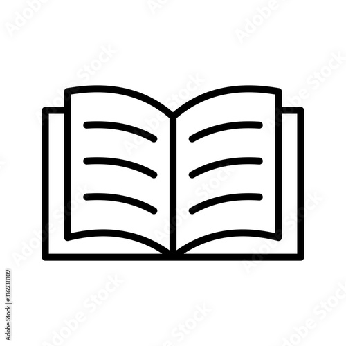 Open book icon vector design templates