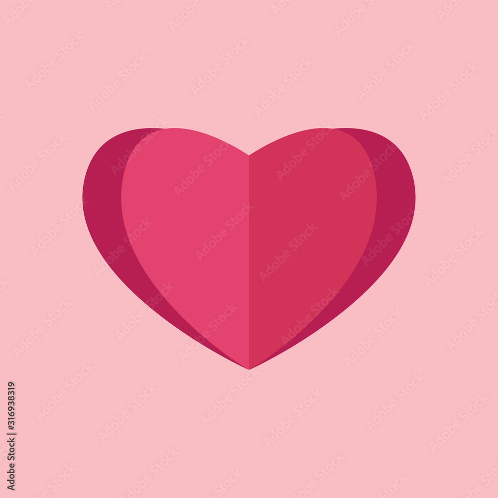 Heart Icon Vector. Perfect Love symbol. Valentine's Day sign. Flat style for graphic and web design. heart vector icon. heart design. colored collection. heart concept. Logo element illustration.