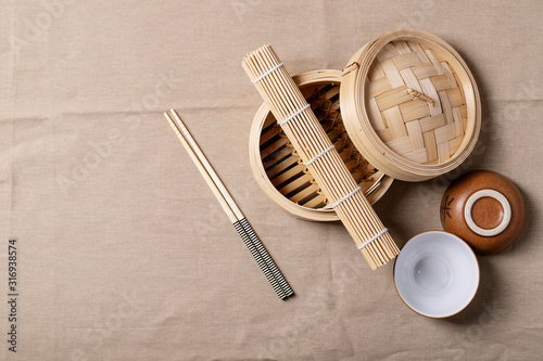 Traditional asian kitchen utensils