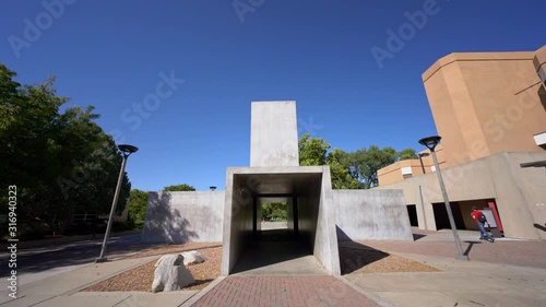 Sunny view of the beautiful campus of The University of New Mexico photo