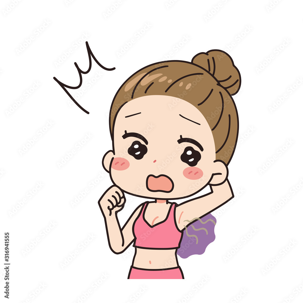 Diagonal illustration of a woman with a complex aside, upper body. Diagonal illustration of a woman with a complex aside, upper body.