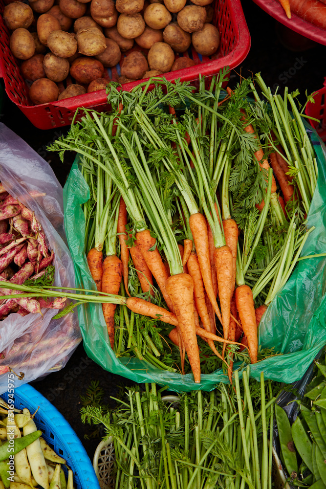 Carrots sold at Asian market 