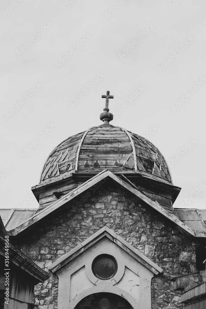 Cupola of a chapel in a cemetery