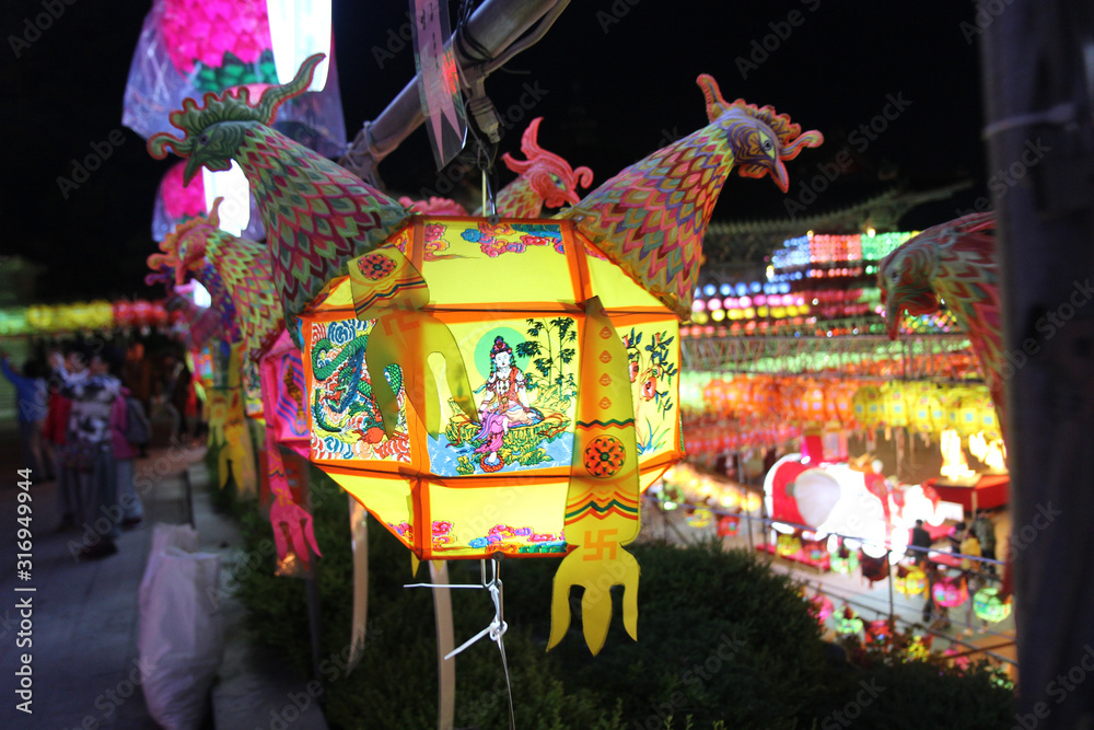 Lotus Lantern Festival in Samgwangsa Temple, Busan, South Korea, Asia Stock Photo Adobe Stock