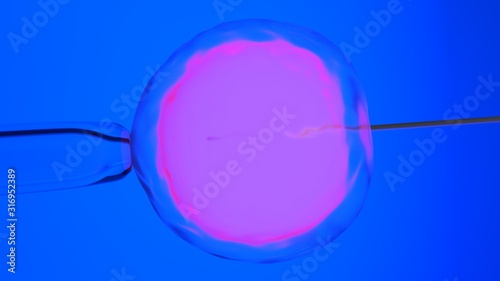 Wallpaper Mural In vitro fertilization or artificial insemination, 3D-rendering Torontodigital.ca