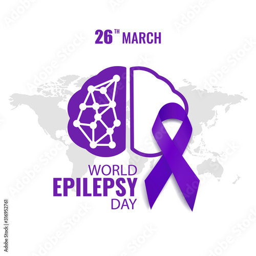 Vector Illustration on the theme World Epilepsy Day. Purple Day. For a poster and banner. 