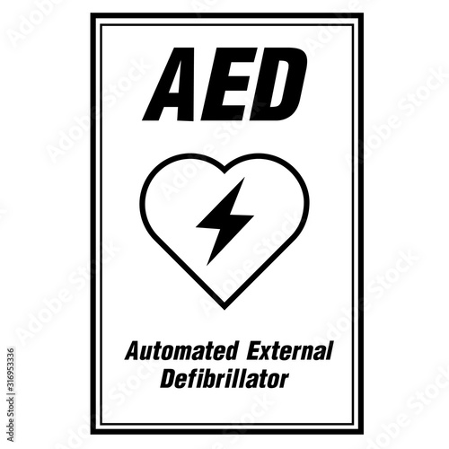 AED Emergency defibrillator AED icon