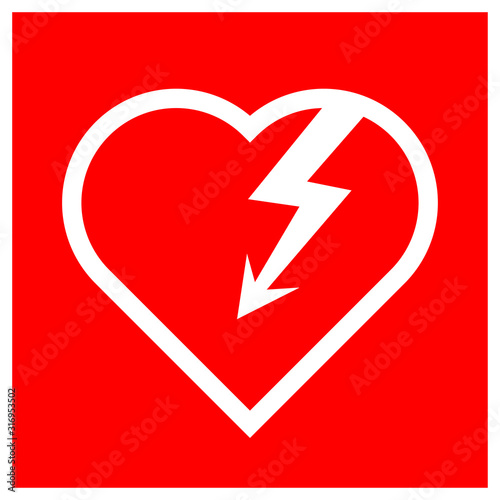 AED Emergency defibrillator AED icon