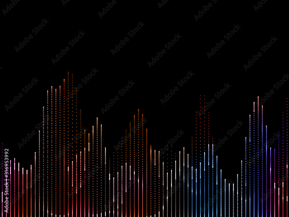 Obraz premium Sound Spectrum Analyzer Background