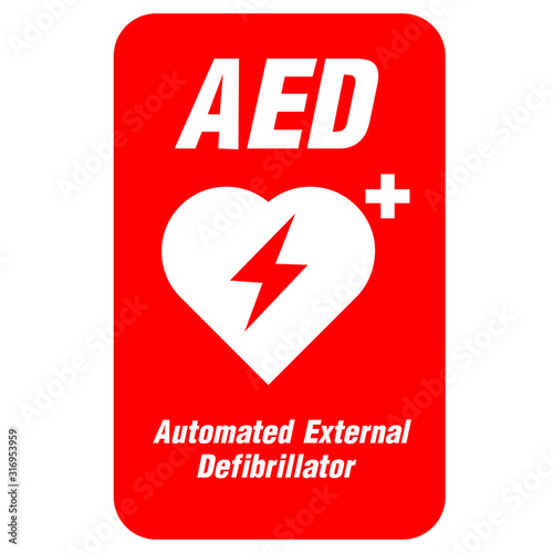 AED Emergency defibrillator AED icon