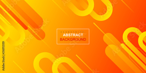 Abstract colorful gradient of orange geometric background	